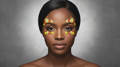 Yellow Face Gems Burst Style
