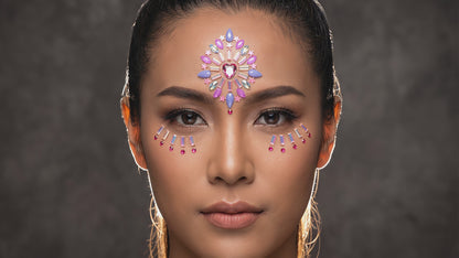 Pink Blossom Face Gems