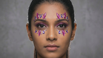 Purple Burst Face Gems