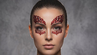 Red Face Gems Warrior Style