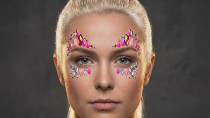 Pink Sparkle Face Gems