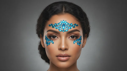 Blue Face Gems Princess Style