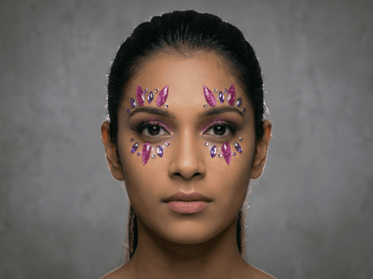 Purple Burst Face Gems - unel