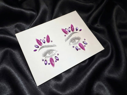 Purple Burst Face Gems - unel
