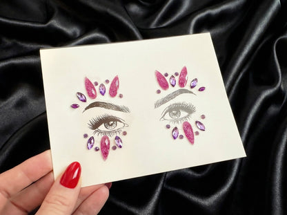 Purple Burst Face Gems - unel