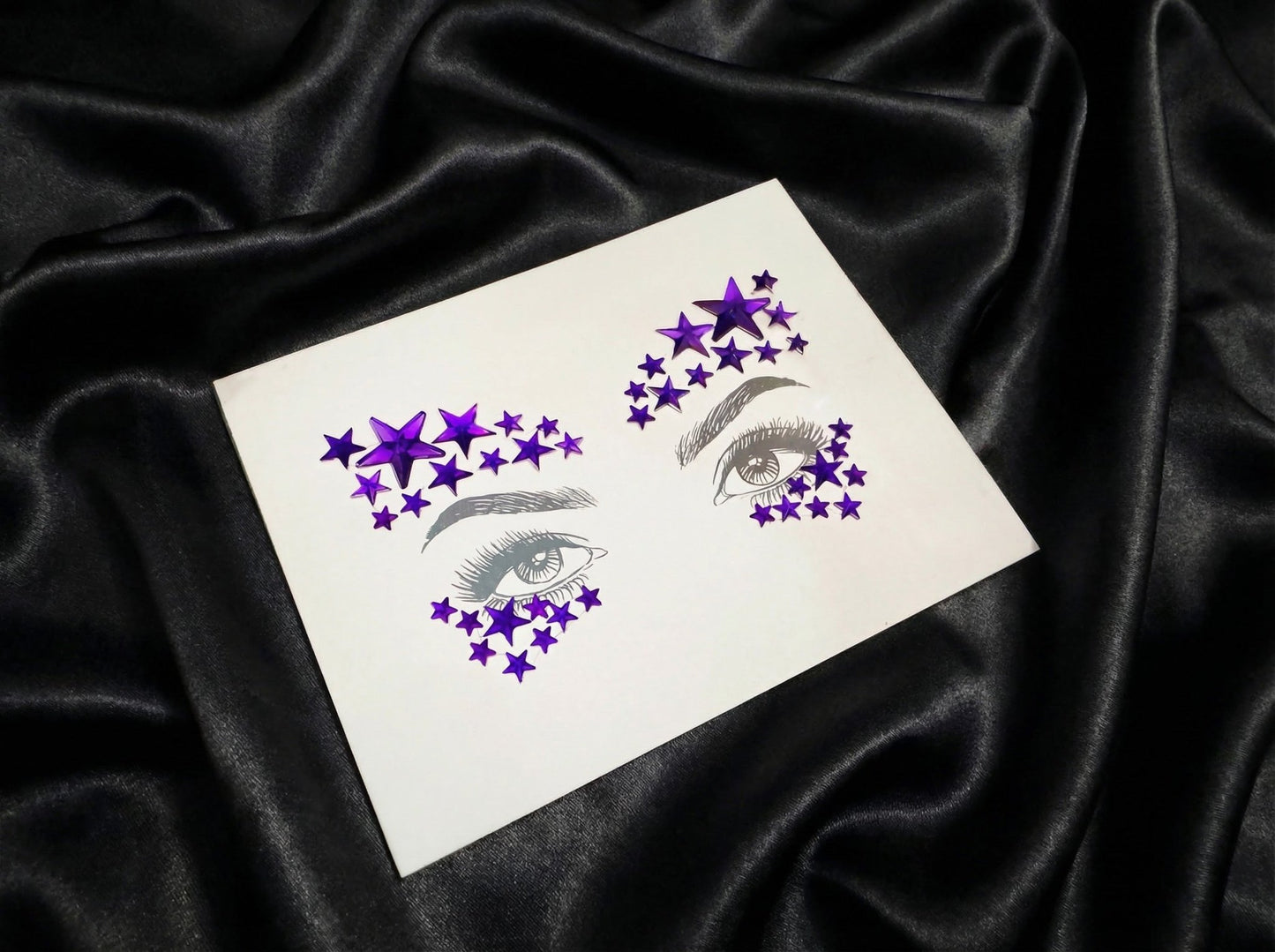 Purple Stars Face Gems - unel