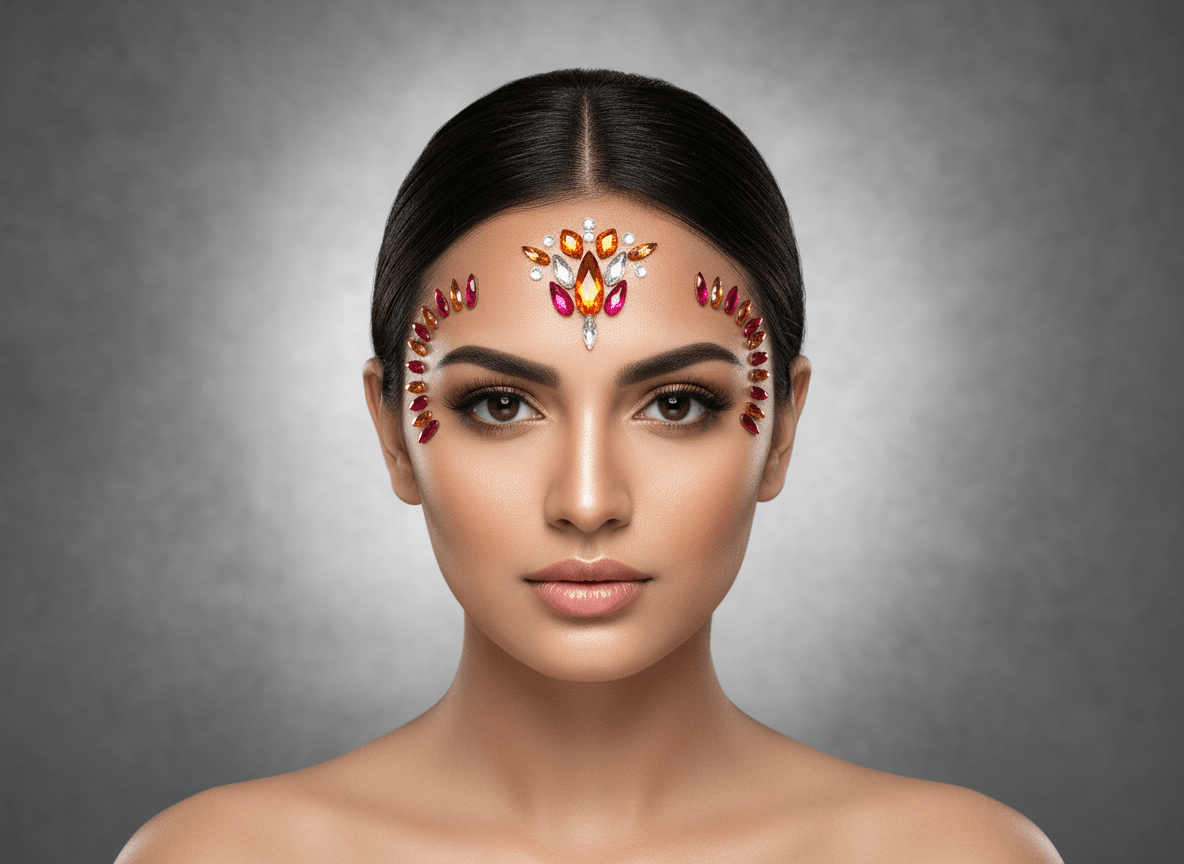 Red Face Gems Lotus Style - unel