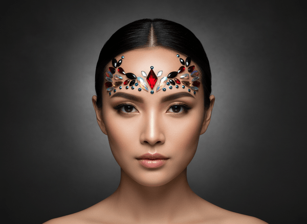 Red Face Gems Phoenix Style - unel