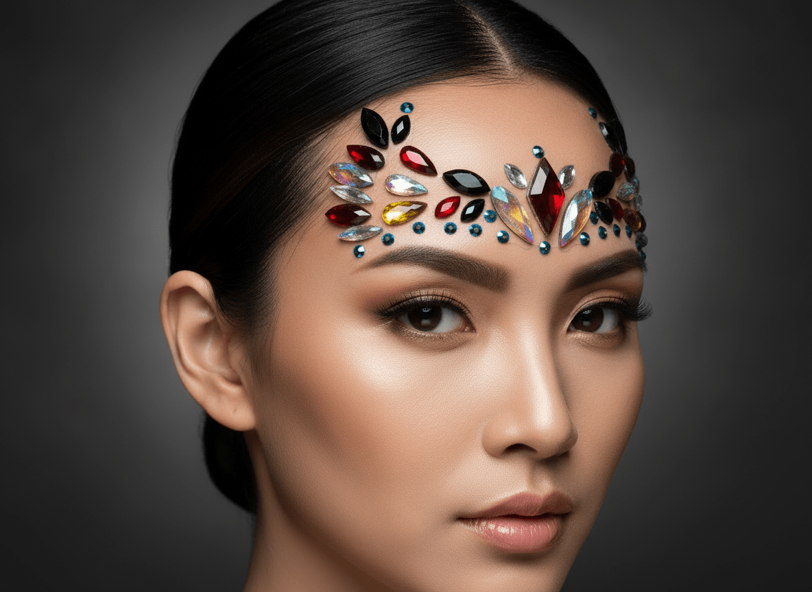 Red Face Gems Phoenix Style - unel