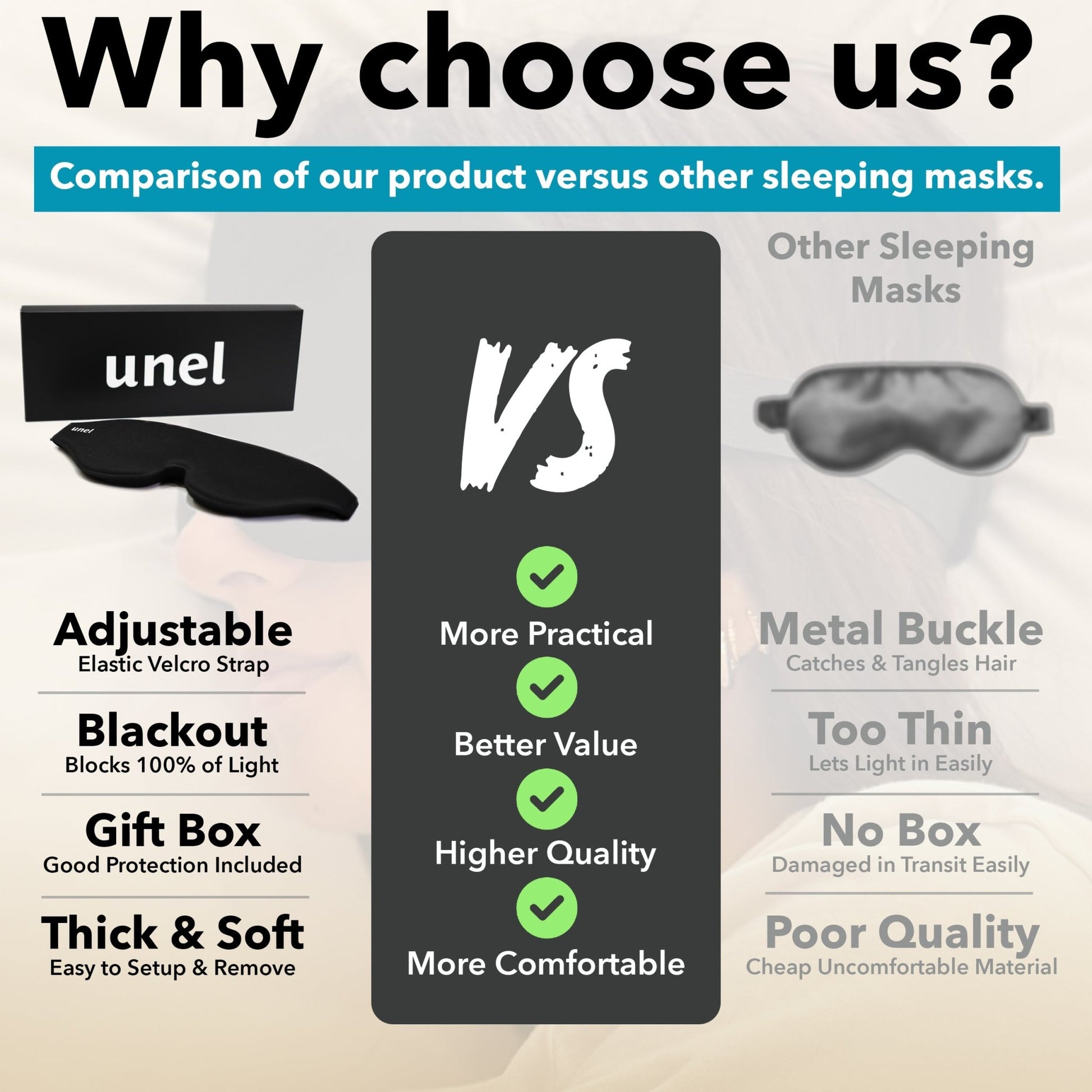 Unel Blackout Sleep Mask - unel
