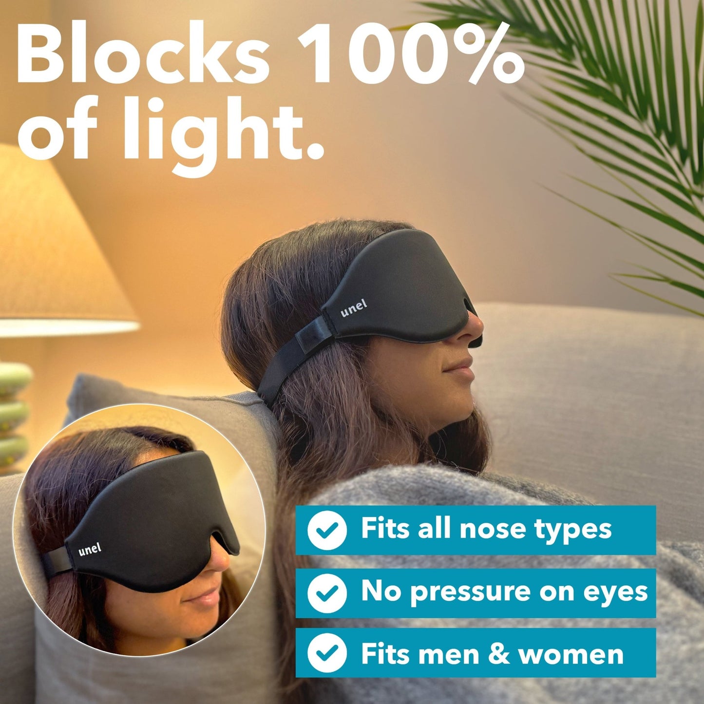 Unel Blackout Sleep Mask - unel