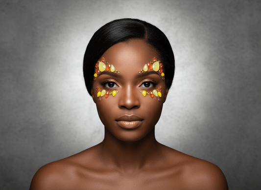 Yellow Face Gems Burst Style - unel