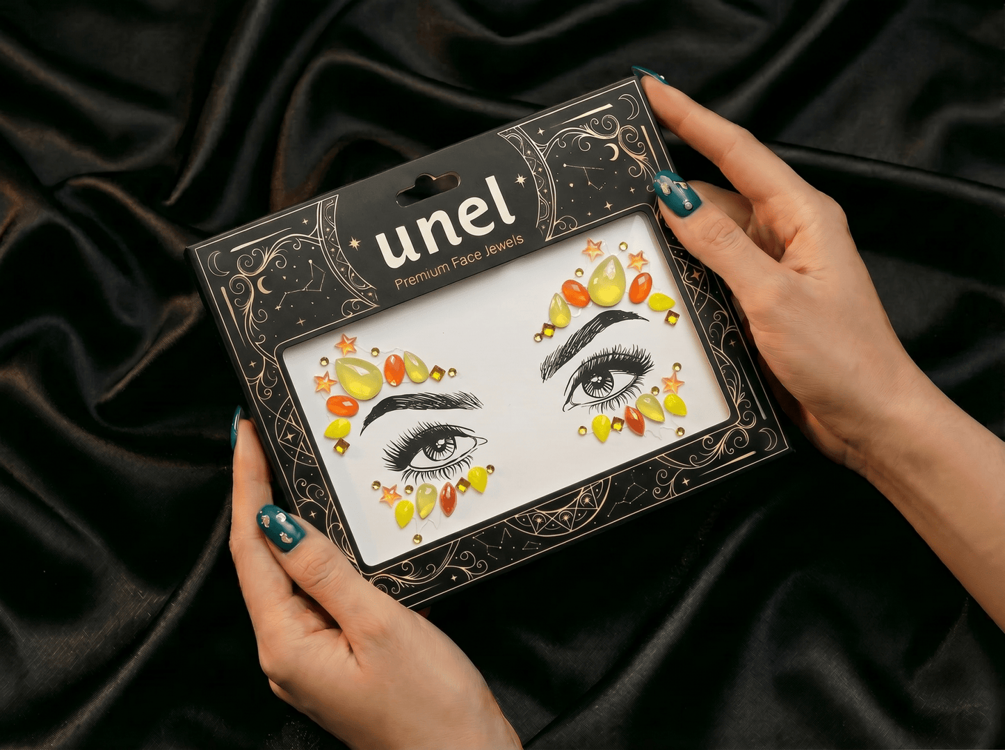 Yellow Face Gems Burst Style - unel