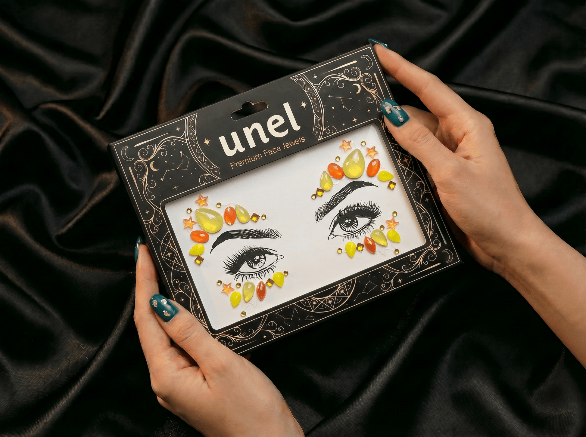 Yellow Face Gems Burst Style - unel