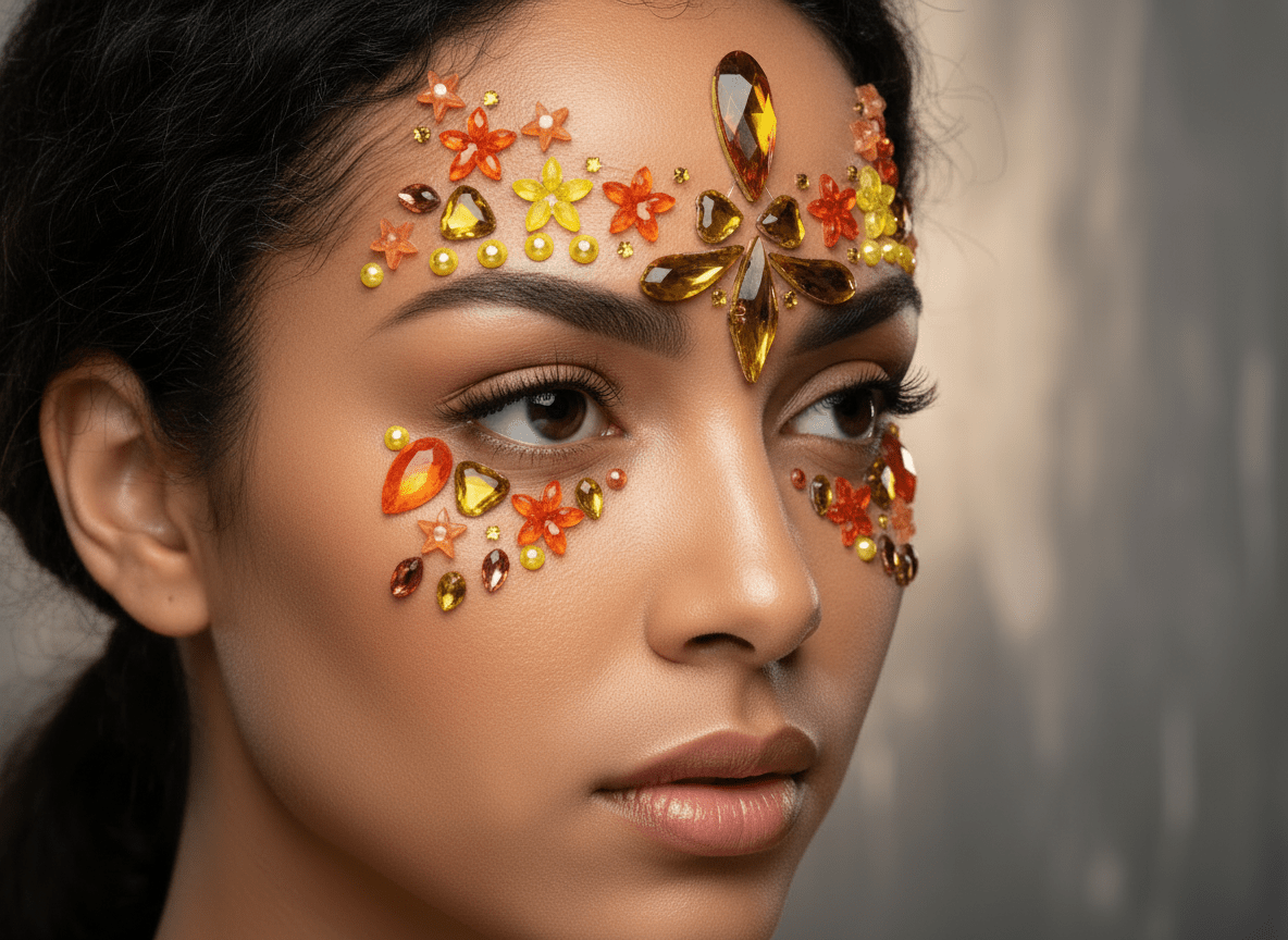 Yellow Face Gems Star Style - unel